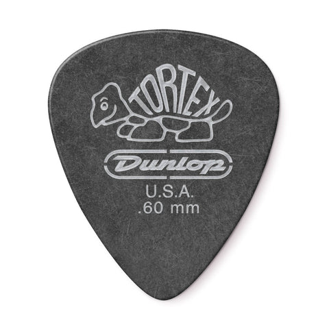 Jim Dunlop 488R Tortex Pitch Black Standard Guitar Pick, 1pc