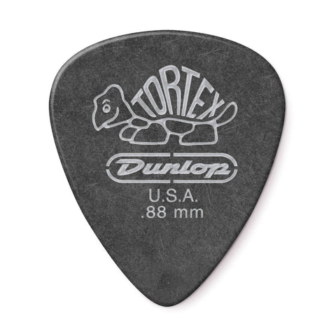 Jim Dunlop 488R Tortex Pitch Black Standard Guitar Pick, 1pc