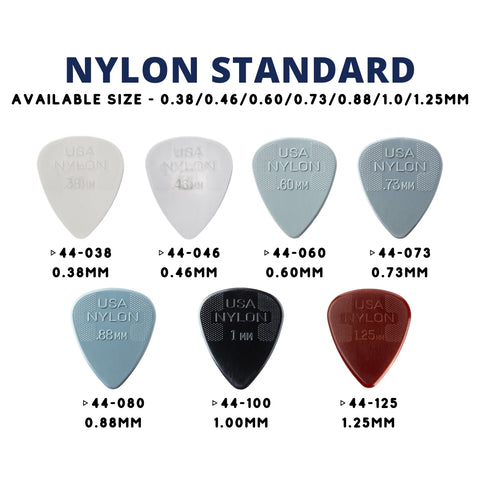 Jim Dunlop 44R Nylon Standard Guitar Pick, 1pc