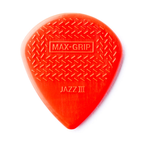 Jim Dunlop 471R Max Grip Nylon Jazz III Guitar Pick, 1pc