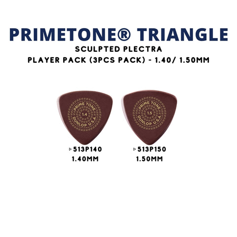 Jim Dunlop 513P Primetone Triangle Sculpted Plectra Guitar Picks, pack of 3