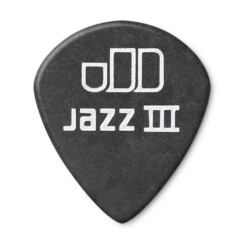 Jim Dunlop 482R Tortex Pitch Black Jazz III Guitar Pick, 1pc