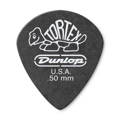 Jim Dunlop 482R Tortex Pitch Black Jazz III Guitar Pick, 1pc