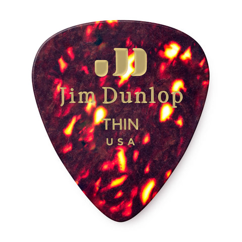 Jim Dunlop 483R Genuine Celluloid Guitar Pick, 1pc