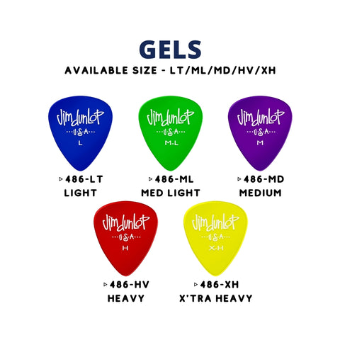 Jim Dunlop 486R Gels Guitar Pick, 1pc