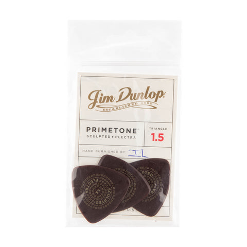 Jim Dunlop 513P Primetone Triangle Sculpted Plectra Guitar Picks, pack of 3