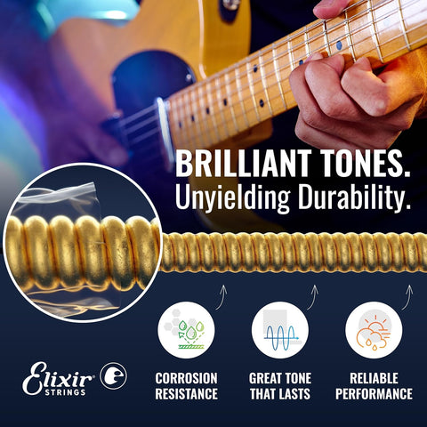 Elixir Strings 19002 Optiweb Nickel Plated Steel Electric Guitar Strings, Super Light, 9-42 Gauge