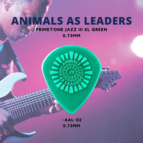 Jim Dunlop AALR02 Animals as Leaders Primetone Jazz III XL Green Guitar Pick .73mm, 1pc