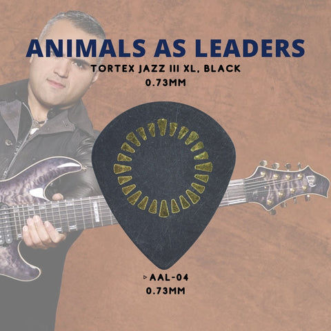 Jim Dunlop AALR04 Animals As Leaders Tortex Jazz III XL Black Guitar Pick .73mm, 1pc