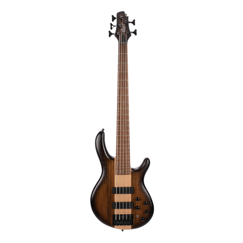 Cort C5 Plus OVMH Electric Bass Guitar with Gig Bag, Antique Brown Burst ( C5PLUSOVMH/ABB )