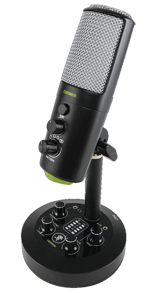 Mackie CHROMIUM USB Condenser Microphone with 2-channel Mixer (EM-CHROMIUM)