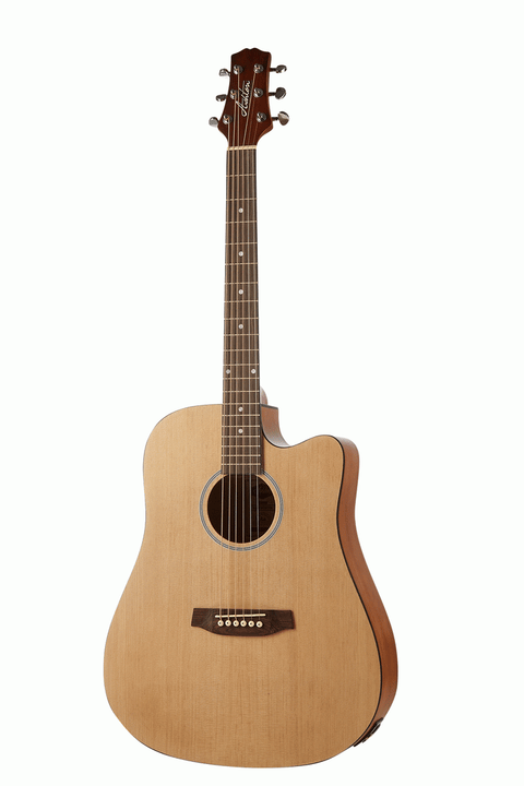 Ashton D20CEQ NTM Dreadnought Acoustic-Electric Guitar Natural Matte