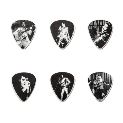 Jim Dunlop EPPT01 Elvis The King Pick Tin Medium Gauge, set of 6