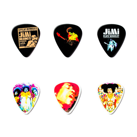 Jim Dunlop JHPT02M Jimi Hendrix Bold As Love Pick Tin Medium Gauge, set of 12