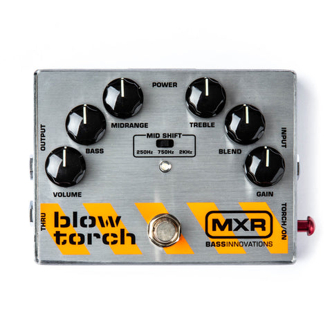 Jim Dunlop MXR M181 Blow Torch Overdrive Distortion Bass Effect Pedal