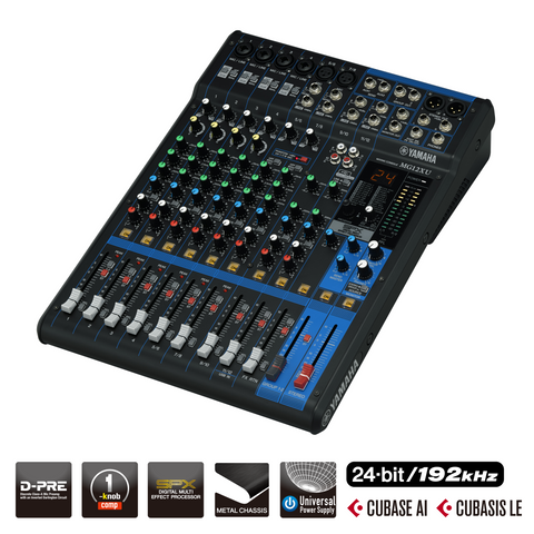 Yamaha MG12XU 12-Channel Analog Mixer with Effects, USB interface