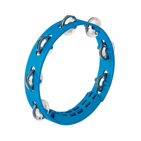 Nino Percussion NINO49SB 8" ABS Tambourine, 1 Row, Sky-Blue