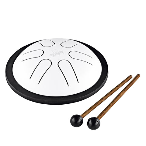 Nino Percussion NINO980WH 6" Mini Steel Tongue Drum, White