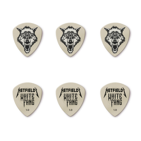 Jim Dunlop PH122T100 James Hetfield White Fang Custom Flow Pick Tin 1.0mm, set of 6