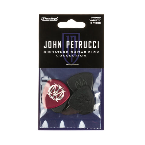 Jim Dunlop PVP119 John Petrucci Signature Guitar Picks Collection, pack of 6