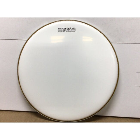 Aquarian MI-II-WH Imperial II 1ply 10mil White Marching Tenor Drumhead