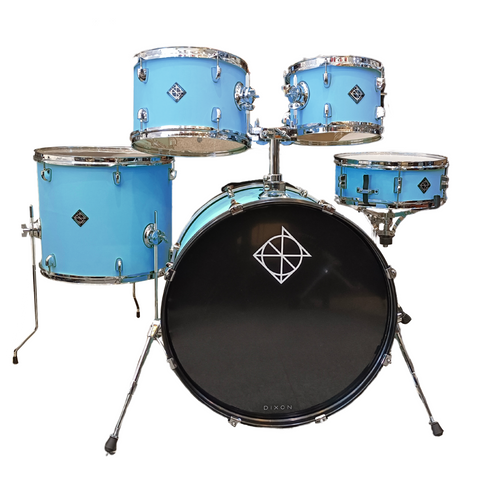 Dixon Soar 522 Plus UVMDB 5 Piece Drum Kit Mahagony Shell with Hardware - Blue Wrap