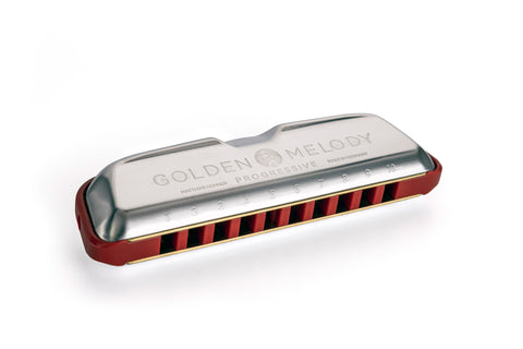 Hohner Progressive Series Golden Melody Harmonica 10-Hole Diatonic Harmonica - Key of C