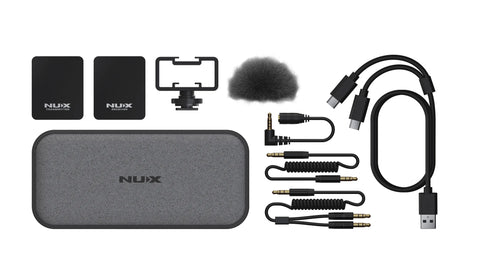 NUX B-10 VLOG 2.4GHz Rechargeable Wireless Microphone System - Black (B10VLOG)