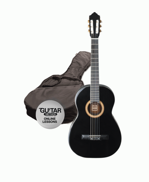 Ashton SPCG12 BK 1/2 Size Classical Guitar Starter Pack Black