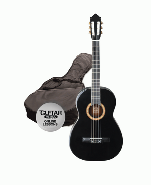 Ashton SPCG34 BK 3/4 Size Classical Guitar Starter Pack Black
