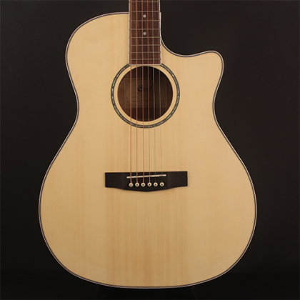 Cort GA-MEDX Semi Acoustic Guitar With Gig Bag, Open Pore ( GA-MEDX/OP )