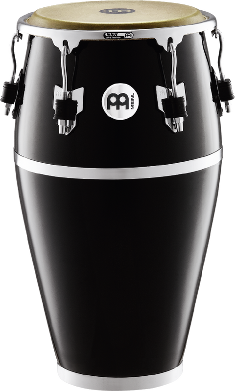 Meinl Percussion FC1212BK 12 1/2" Tumba Fibercraft Series Conga, Black, True Skin Buffalo Head